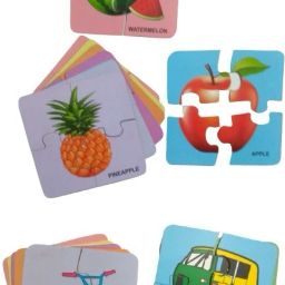 Wooden Combo Fruits & Transports Jigsaw Floor Puzzle With 4 Piece and 16 Different Puzzles Fun with Learning & Educational games for Boys and Girls, Kids Age 3+-23