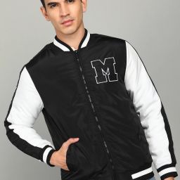 Full Sleeve Colorblock Men Varsity Jacket-image-64