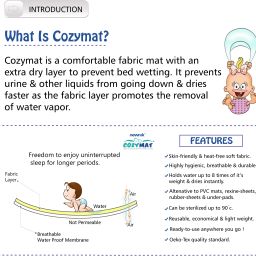 cozymat Dry Sheet Bed Protector for New born, Toilet Training Toddler Simple Simple image 2
