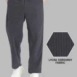 Men Self Design Grey Track Pants-image-35
