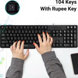 ZEBRONICS Zeb-Judwaa 750 Combo Wired USB Standard Desktop Keyboard Compatible with Desktop, Laptop, Mac with 104 Keys and a USB Mouse with 1200 DPI image 4