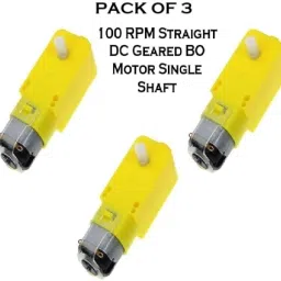 PACK OF 3 100 RPM Straight DC Geared BO Motor Single Shaft Electronic Components Electronic Hobby Kit-image-24