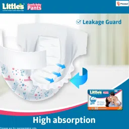 little's Comfy Baby Pants, Standard, Small, 40 Count With 10 Hours Absorption Protection - S image 4