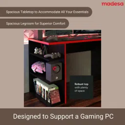 madesa Gaming Engineered Wood Computer Desk image 3