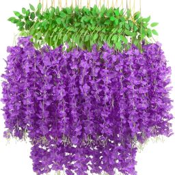 Purple Westeria Artificial Flower-34