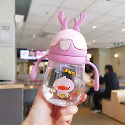 Baby Sipper Bottle with Straw, Strap & Handles | 350ml | BPA-Free |-picture-19