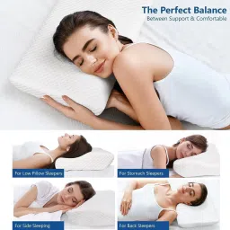 araami memory foam shoulder, back, spine, nor neck pain Memory Foam Solid Orthopaedic Pillow Pack of 1 image 5