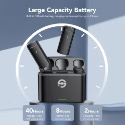 vook Wireless Mic with Noise Cancellation For Type-C Android & iPhone (Black) Microphone image 4