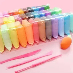 Bouncing Clay Slime Putty Ultra Soft with molds inside Set of 36 Pcs Multicolor Multicolor Putty Toy-image-0