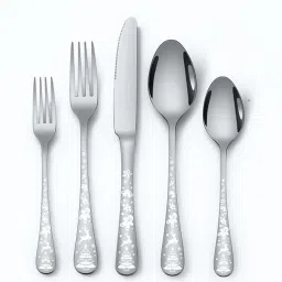 5-Piece Silverware Set (2 spoon, 1 knife, 2 fork) Stainless Steel Cutlery Set-image-14