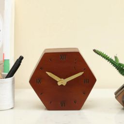 vedas Ben Mango Wood Brown Modern Wall Clock-picture-16