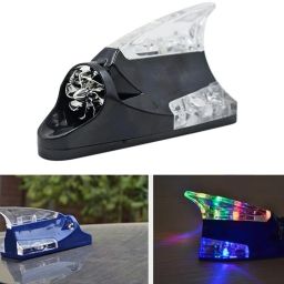 Car Decorative Shark Fin Wind Powered Antenna Compatible with All Cars Whip Vehicle Antenna-1