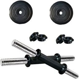 16 kg 16 kg PVC Adjustable Dumbbells with Gloves Hand Gripper Home Gym Combo-2