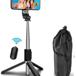 Huntindia Mobiles Video Stand In Gimbal Stabilizer R1 Phone Selfie Stick Holder +Bag Tripod, Tripod Kit, Monopod-image-39