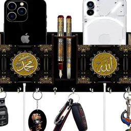 Wood allah key holder for home and decor Wood Key Holder-image-58