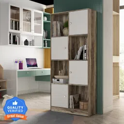 Engineered Wood Semi-Open Book Shelf-0