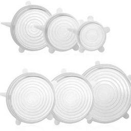 Silicon Stretch lids for containers Stretchable microwavable Dishwasher 2.6 inch, 3.8 inch, 4.5 inch, 5.7 inch, 6.5 inch, 8.3 inch Lid Set  (Silicone) 8 inch Lid Set-picture-11