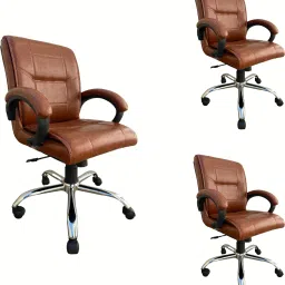 Special Director Principal Manager Office Visitor Study Chair with Arm Rest set3 Leatherette Office Arm Chair-image-82