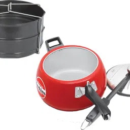 Contura Ceramic Coated 5 Ltr Tomato Red Pressure Cooker 5 L Pressure Cooker-image-61