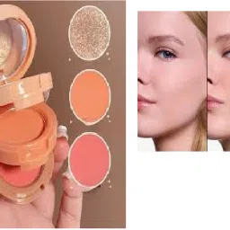 3 in 1 face blusher and highlighter with mini compact palette-22