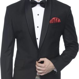 Men Solid Single Breasted Party Blazer-image-35