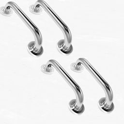 4 PCS Heavy Duty Stainless Steel Grab Bar Steel Handle - Size (9" (Inch)) Shower Grab Bar-0