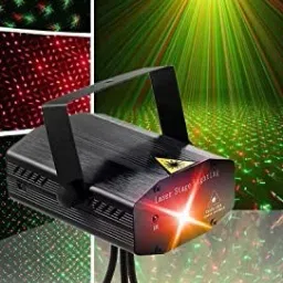 ™ Holographic Laser Lights 220-240v Portable Mini Bar LED RGB Stage Light Projector | Laser Stage Lights for Decor DJ Lighting Disco Party, Clubs, Bars Disco Ball Set-12