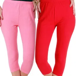 feelblue Women Red, Pink Capri-picture-0