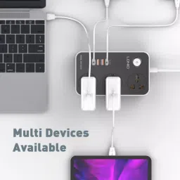 Extremus ™CX-T05-W 6x3 Extension Boards with USB Charging Station 6 Port USB 3 Socket Extension Cord 3 Universal Sockets & 6 USB 3.4A Ports with Indicator USB Charger image 2