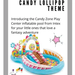 hornflow Intex Inflatable (IND*061) Candy Zone Water Play Center With Pump Inflatable Swimming Pool image 4