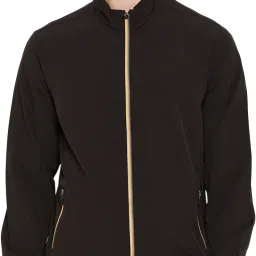 PERFKTU Perfktu Black Colourblocked Lightweight Water-Repellent Sports Jacket For Men Solid Men Wind Cheater-image-6