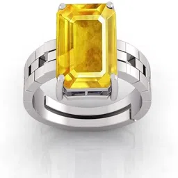 Natural Pukhraj Stone 11.25 Ratti Ring With Lab Certificate Gold Plated Ring Brass Amethyst Gold Plated Ring-image-10