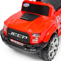 Dstar Jeep4x4 Ride on Jeep for Kids |Music & Horn| Backrest Storage & Big Wheels Jeep Non Battery Operated Ride On-19