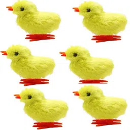Wind-up Moving Chicken Animal Kids Toys Combo Set of 6 PCS ( yellow )-11
