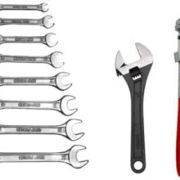 Combo of Spanner Set (6-22mm), 8 Inch Adjustable Wrench & 10 Inch Pipe Wrench || Best Quality Heavy Duty Single Sided Pipe Wrench-5
