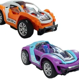 Pull back Car Modify Sports Car Concept Die cast Car Assembly Car Change Design-11