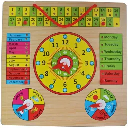 Wooden MDF Board Calender Watch Puzzle-23