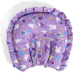 BABY SEED PILLOW, Pillow for Newborn Baby-Round Head Shaping Pillow, 0-12 Months Mustard Seeds, Microfibre Animals Baby Pillow Pack of 1-image-7