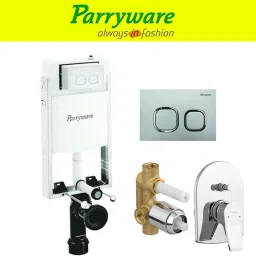 Half Frame Concealed Cistern, with divater body upper part set of 1 pic 177 Dual Flush Tank-image-55
