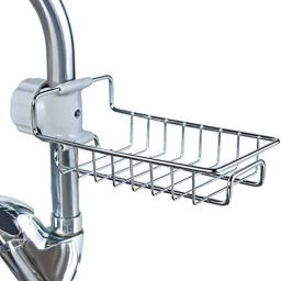 Dish Drainer Kitchen Rack Soap DIsh Stainless Steel Sink Caddy Organizer,Tap Organiser Clip Storage Steel-image-70