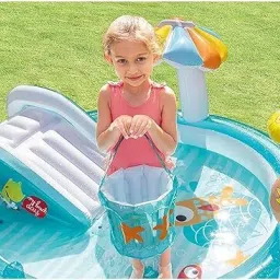 PLAY CENTER (IND*14) Inflatable Swimming Pool (Multicolor) Inflatable Swimming Pool-41