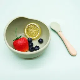 Silicone Baby Feeding Bowl & Spoon Set,Suction Baby Bowl- silicone-image-71