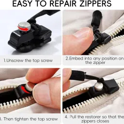 paper wings A quick and easy fix for any zipper. Black Plastic Two Way Closed-ended Zipper image 5
