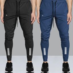 Pack of 2 Men Striped Multicolor Track Pants-image-113