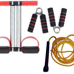 DOUBLE SPRING TUMMY TRIMMER WITH FOAM HAND GRIPPER AND PENCIL ROPE Fitness Accessory Kit Kit-image-87