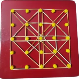 Wooden Geo Peg Board Geometry And Shapes with Rubber Band Educational for kids-17