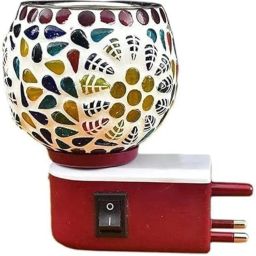 kapoor dani Electrical Camphor Diffuser On Off Switch Aroma Oil Burner Ceramic Incense Holder-15