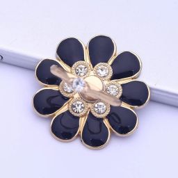 PRH Luxury Blooming Flower Mobile Ring Holder with Stand 360° Rotation (Black) Mobile Holder-28