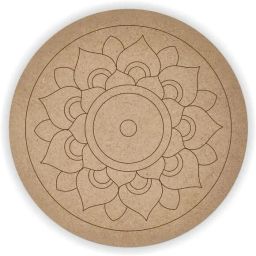 Wooden MDF Round Mandala Board – Pack of 2 Pre-Marked 10 Inch Wooden Cut-outs-image-4