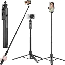 TECHGEAR Selfie Stick Tripod - 62inch Extendable Tall Cell Phone Tripod Stand Bluetooth Selfie Stick-11